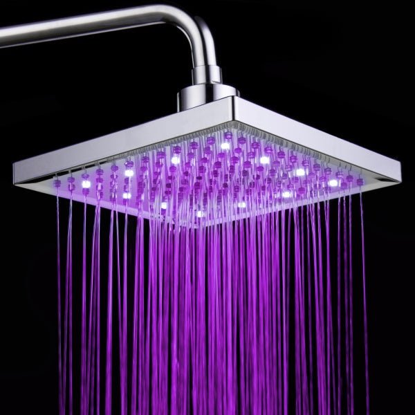 Douche LED 8" sans Piles - L'Écho du Marché