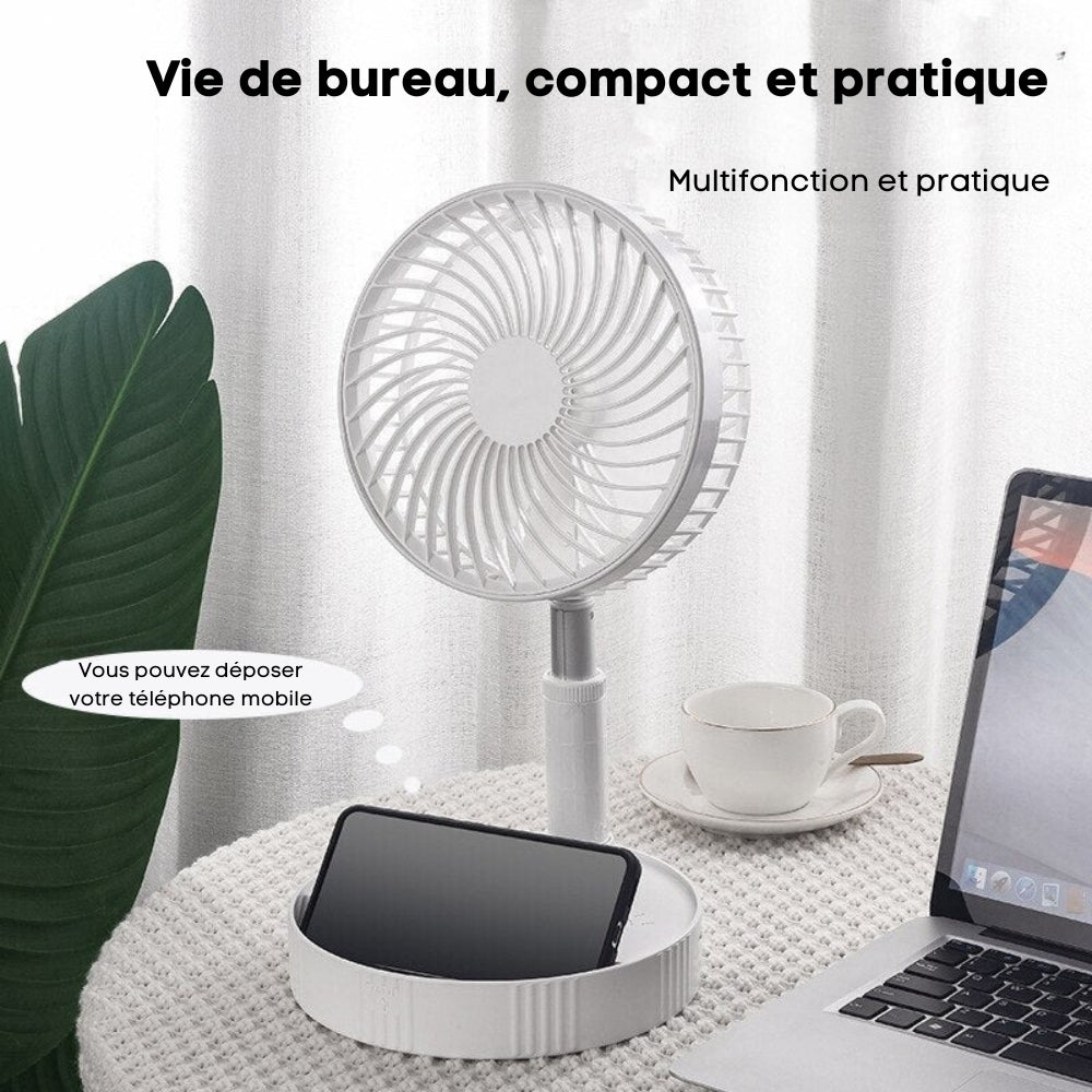 FoldAir - Ventilateur portable rétractable sans fil - L'Écho du Marché