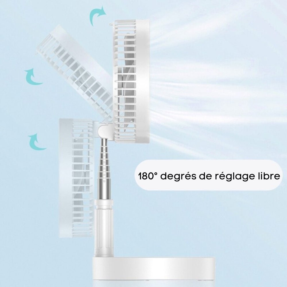 FoldAir - Ventilateur portable rétractable sans fil - L'Écho du Marché