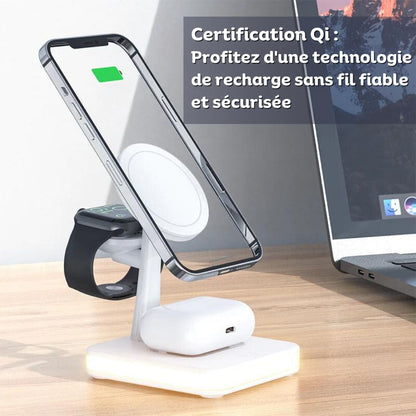 MagDock - Chargeur Sans Fil 3-en-1 - L'Écho du Marché