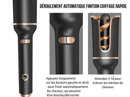 Spin-n-Curl - Fer à friser à rotation automatique - L'Écho du Marché